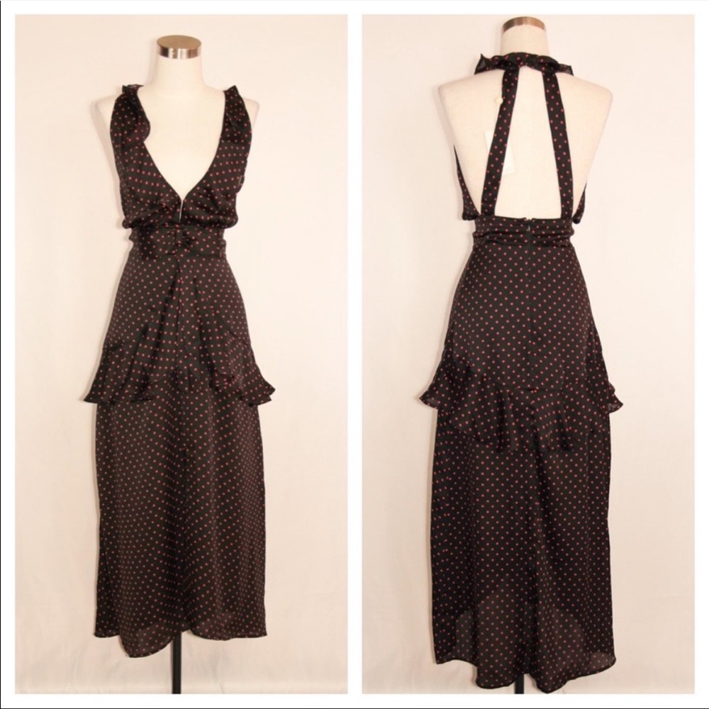 NWT For Love & Lemons UNIQUE One Of A Kind Sweet Disposition Retro Polka Dress
